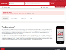 Tablet Screenshot of api.zomato.com